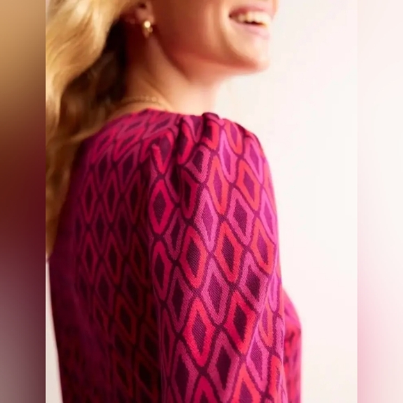 Boden USA Boden Jacquard A-line Mini Dress, Size 10 - Picture 4 of 8